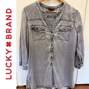 Lucky Brand Gray Tunic Top